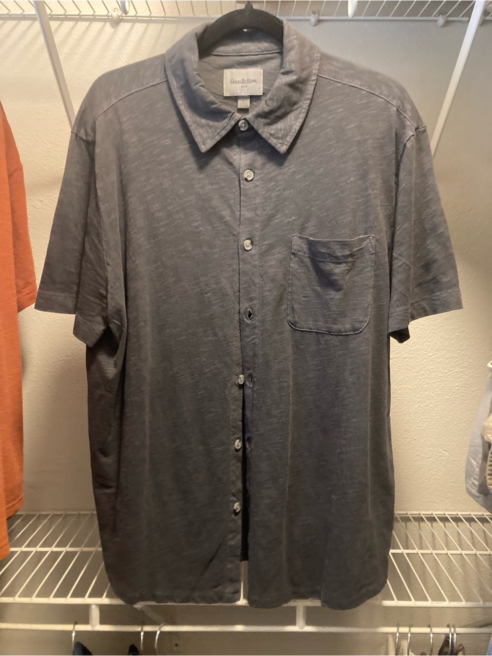 Goodfellow & Co Short-Sleeve Button-Down Shirt in Charcoal